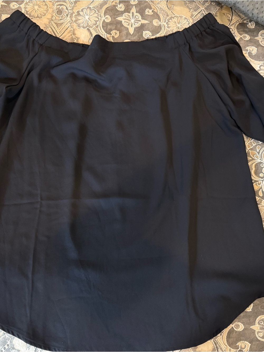 Chico's Black Elastic-Waist Top